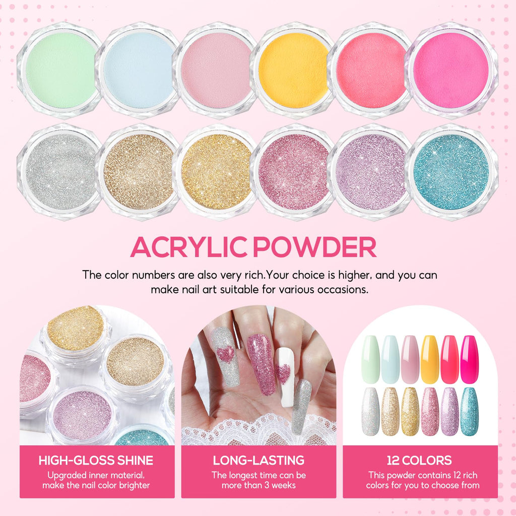 COSCELIA Acrylic Nail Kit for DIY Nail Design