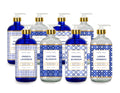 Savon Bleu Hand Soap Collection, 16 oz Glass Bottles, 8 Pack