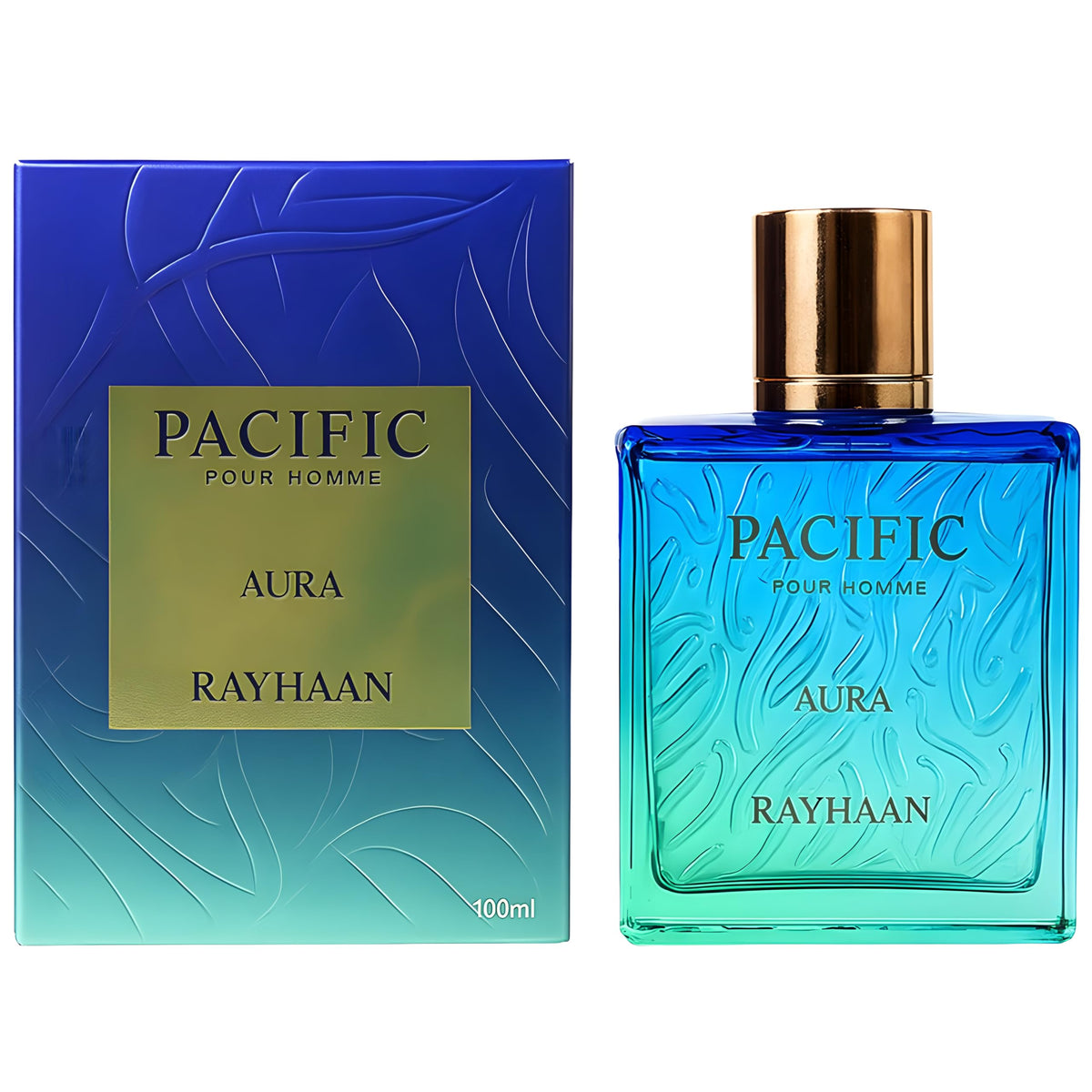 Rayhaan Pacific Aura Eau de Parfum Spray for Men, Citrus Aromatic, 100 ml