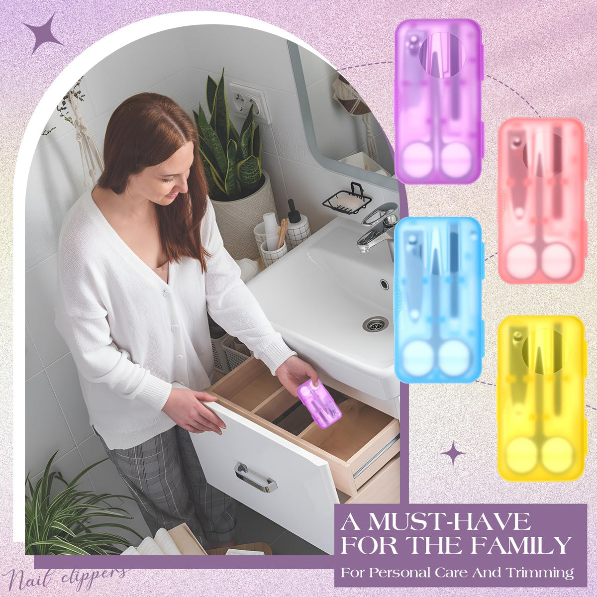 50-Piece 4-in-1 Nail Clipper Manicure Sets with Cases