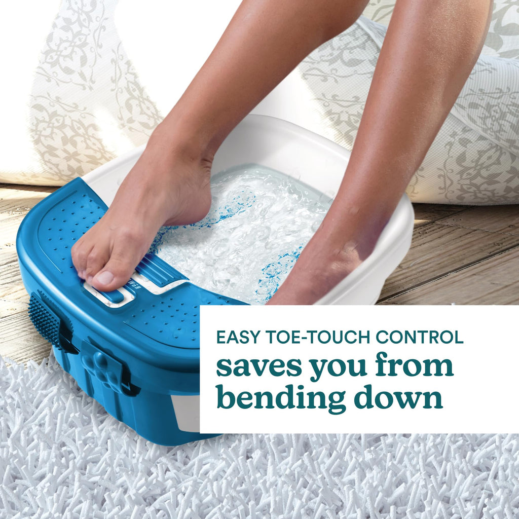 HoMedics Bubble Bliss Deluxe Foot Spa with Heat Maintenance and Bubble Massage