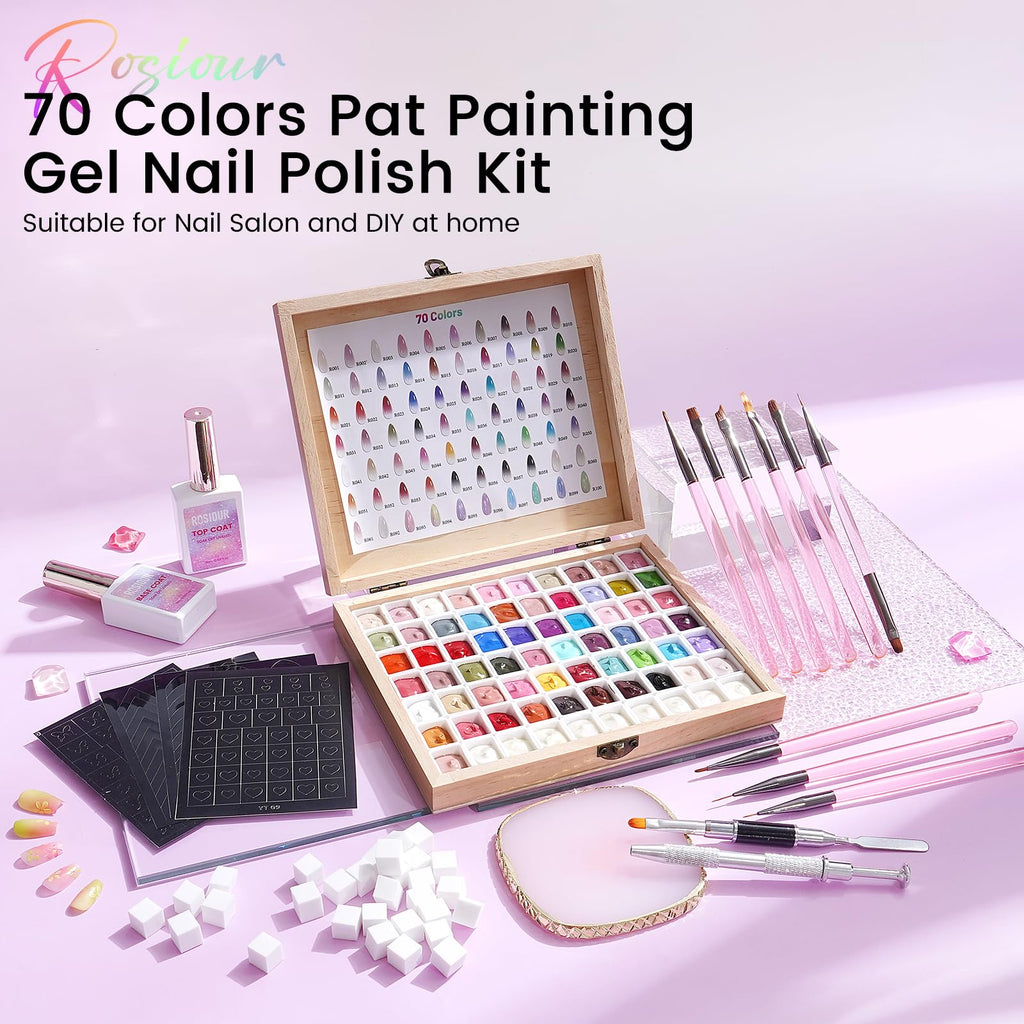 Patting Ombre Gel Polish Palette Kit with 70 Colors and Nail Art Tools