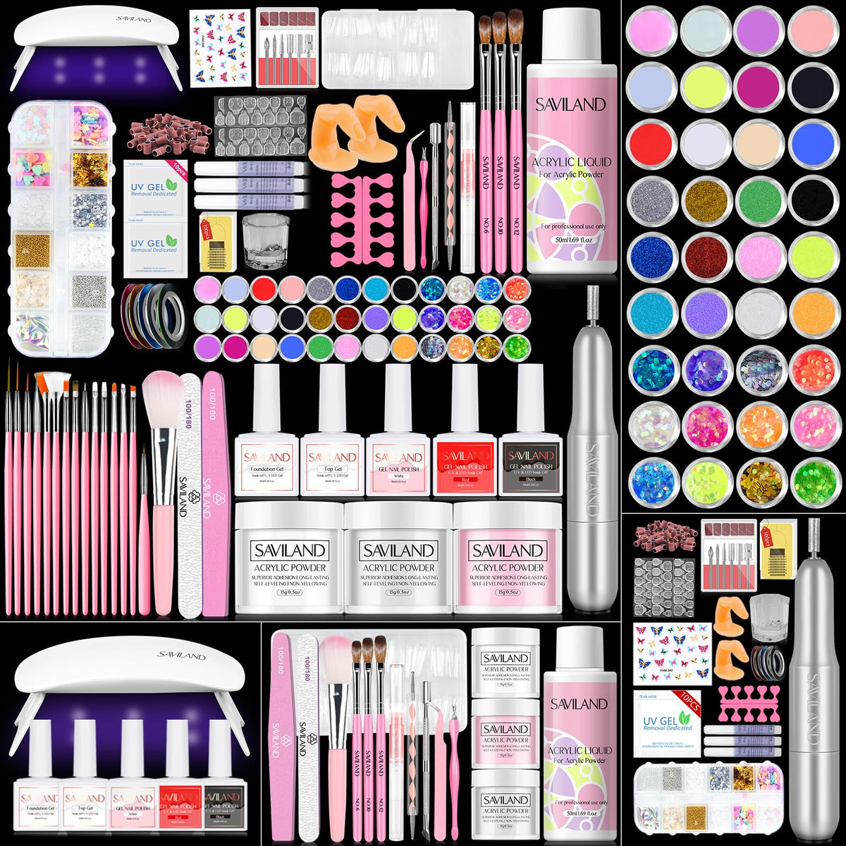 SAVILAND Acrylic Nail Kit for Beginners and Nail Art