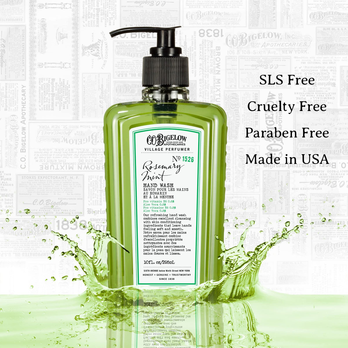 C.O. Bigelow Rosemary Mint Moisturizing Hand Wash with Aloe Vera