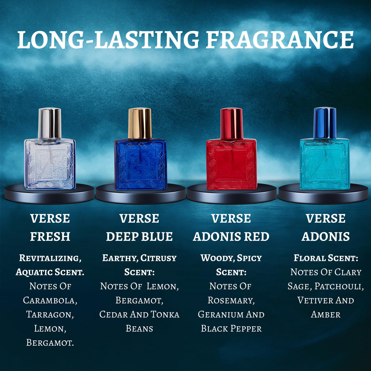 NovoGlow Verse Mini 4-Piece Men's Fragrance Gift Set, 25ml Eau de Parfum