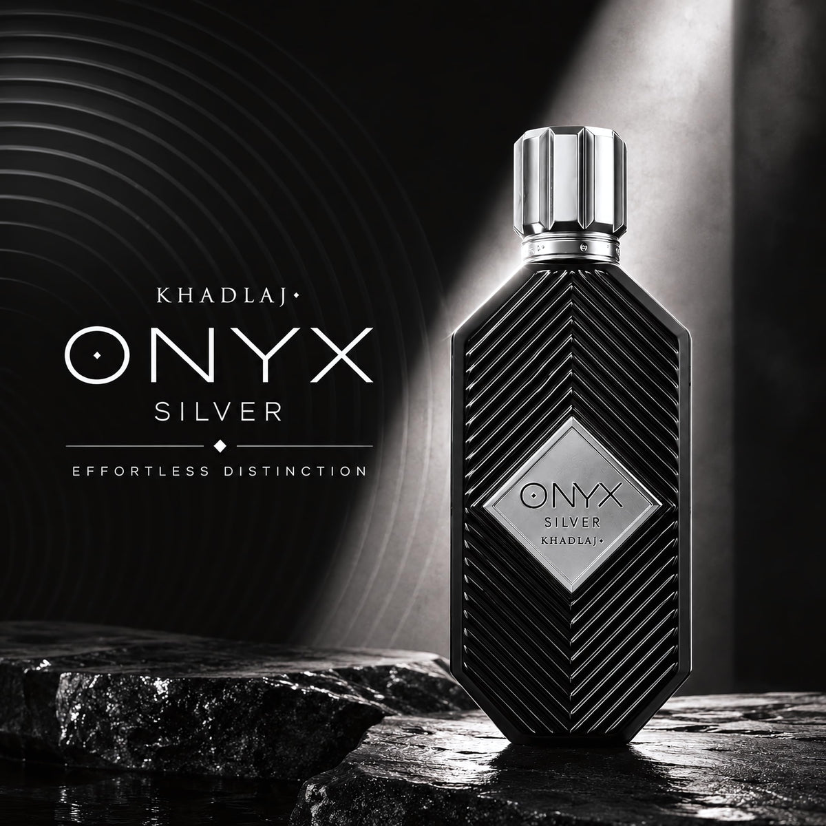 Khadlaj Onyx Silver Eau de Parfum Spray for Men