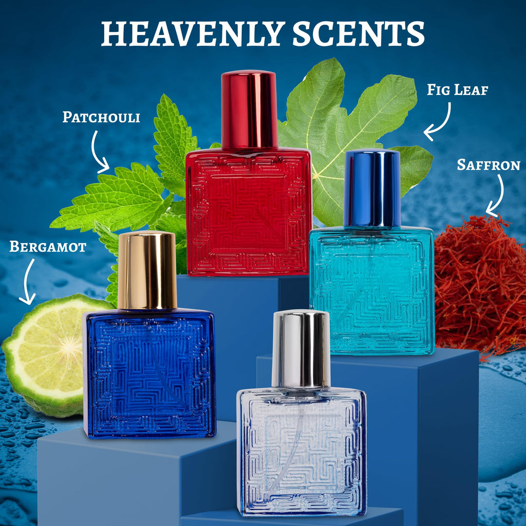 NovoGlow Verse Mini 4-Piece Men's Fragrance Gift Set, 25ml Eau de Parfum