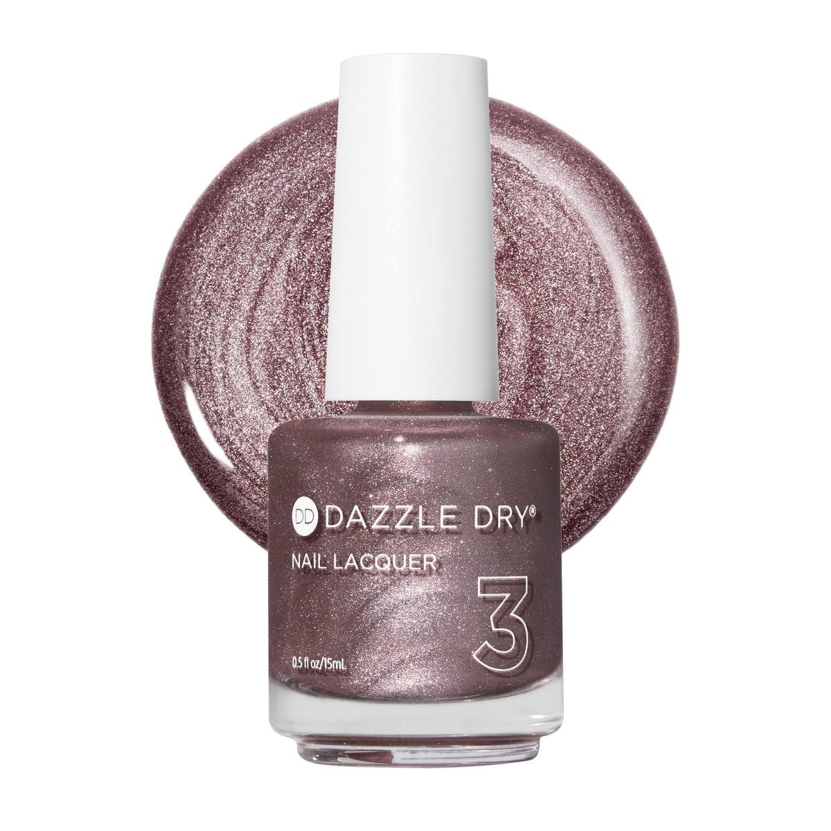 Dazzle Dry Nail Lacquer, Step 3 – Out N' About Rose Gold Metallic, 0.5 fl oz