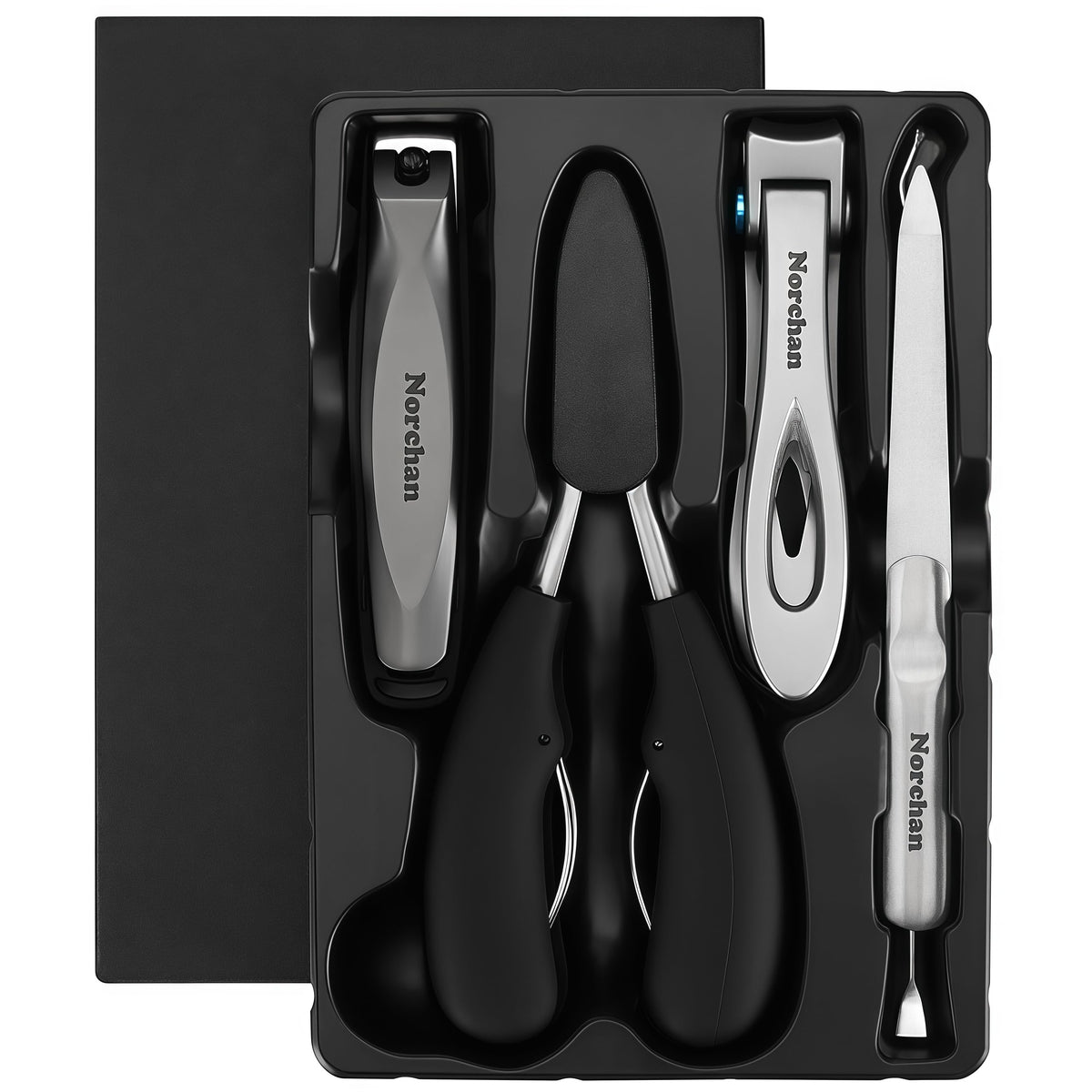 5-Piece 420J2 Stainless Steel Nail Clipper Set with Nail File