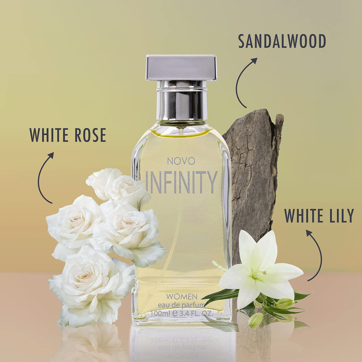 NovoGlow Infinity Eau de Parfum for Women, 3.4 fl oz
