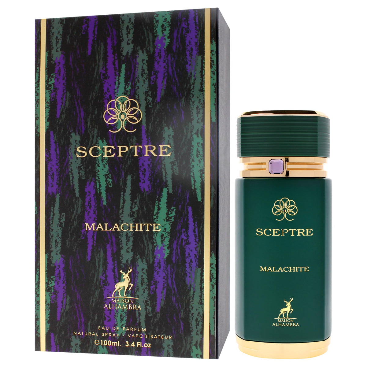 Maison Alhambra Sceptre Malachite Unisex Eau de Parfum Spray, 3.4 oz