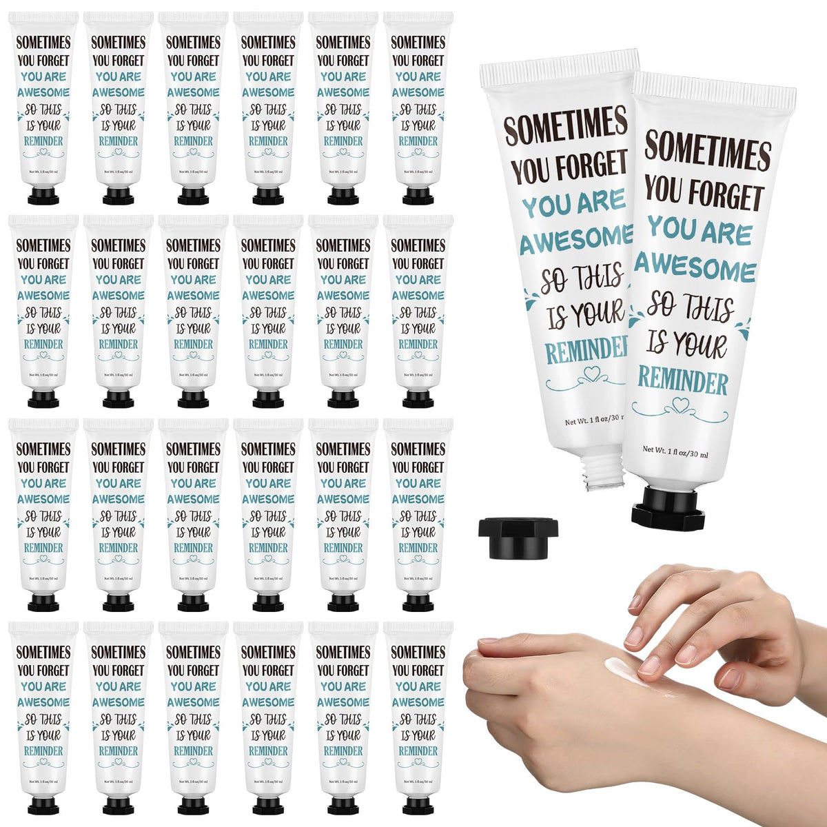 Loopeer 50-Piece Inspirational Mini Hand Cream Gifts, 30 ml Sakura Lotion