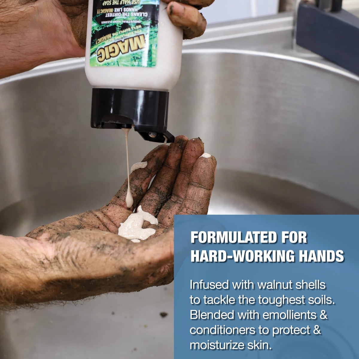 Zenex Magic Hand Soap Industrial Hand Cleaner with Walnut Shell Scrubbers