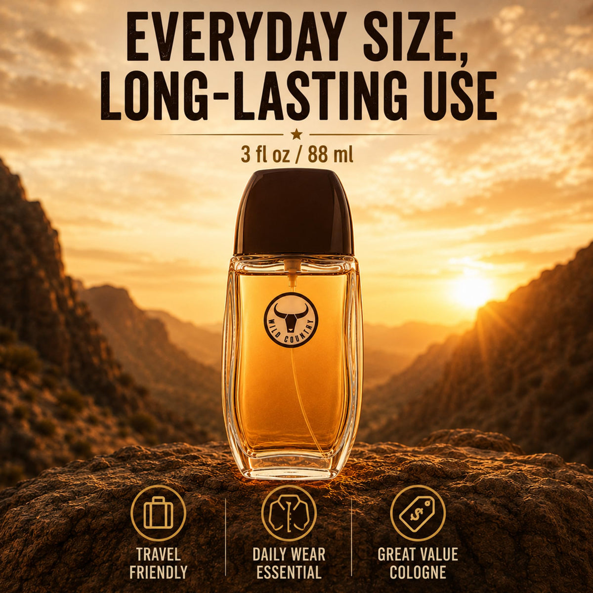 Avon Wild Country Cologne for Men, 3 Fl Oz Spray