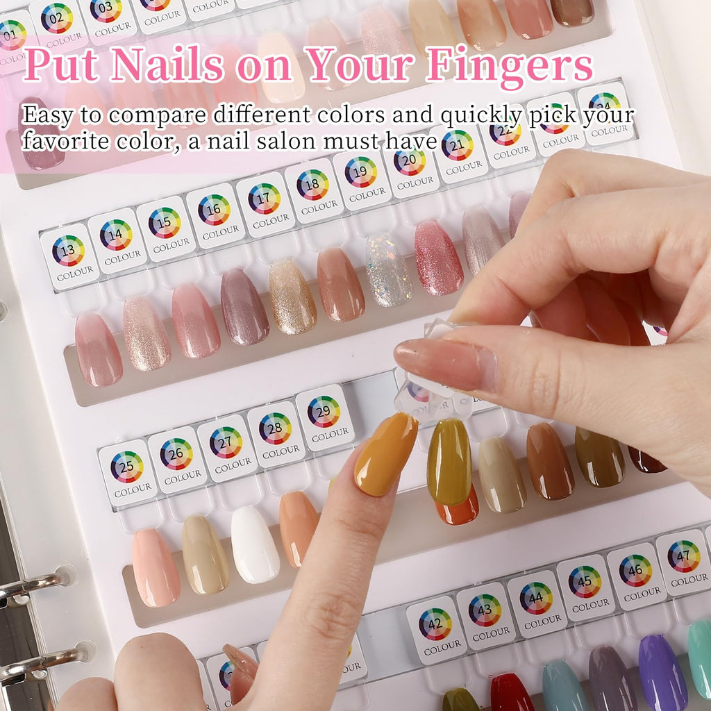 ANGNYA Magnetic Nail Swatch Book for Nail Color Display