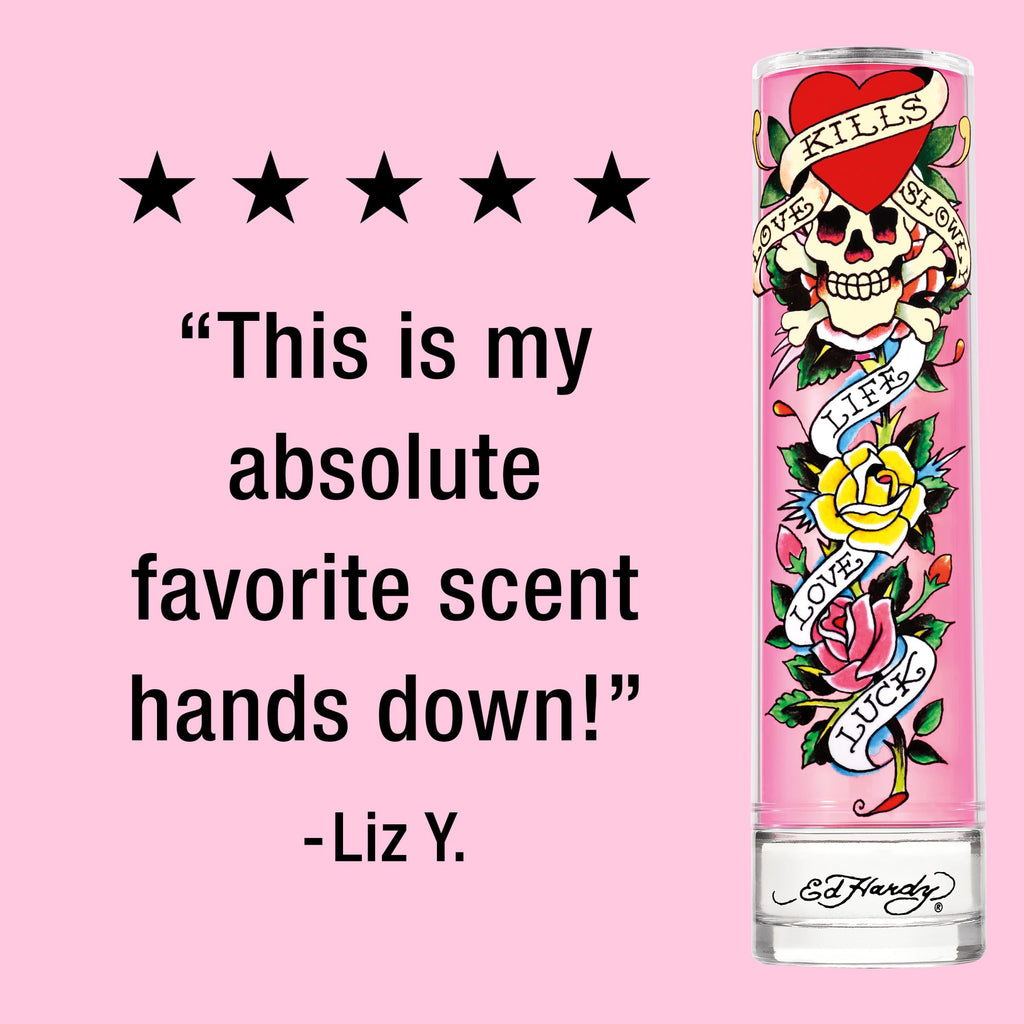 Ed Hardy Eau de Parfum for Women with Mango, Rose and Amber, 3.4 fl oz