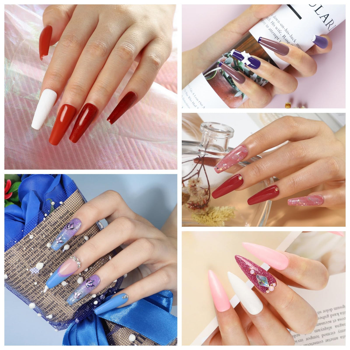 COSCELIA Gel Nail Polish Kit Multi-Color Manicure Set