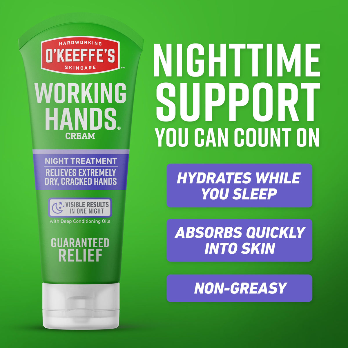 O'Keeffe's Working Hands Hand Cream and Night Treatment Bundle