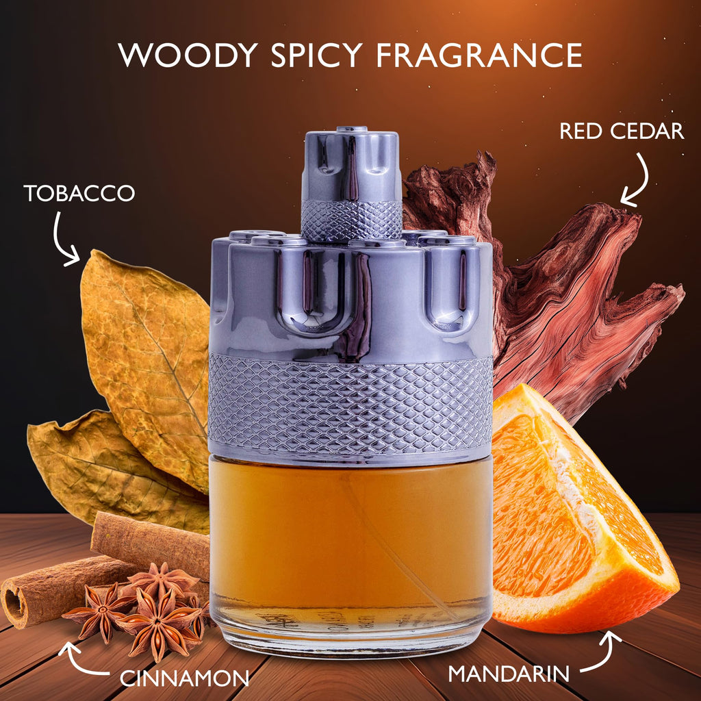 Azura Noir After Dark Eau De Parfum for Men, Woody Spicy Fragrance