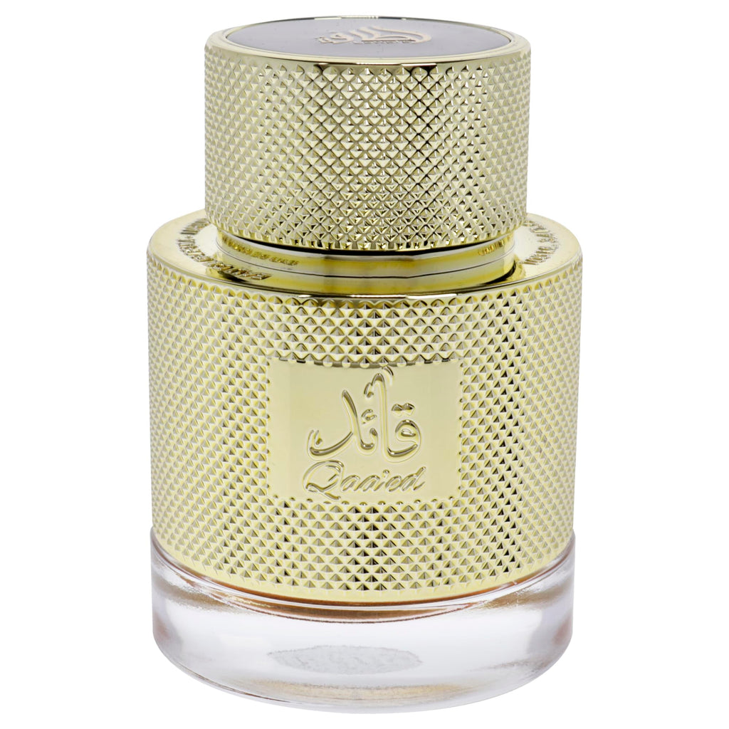 Lattafa Qaa'ed Eau de Parfum for Men, Spicy Woody Oud Leather Fragrance