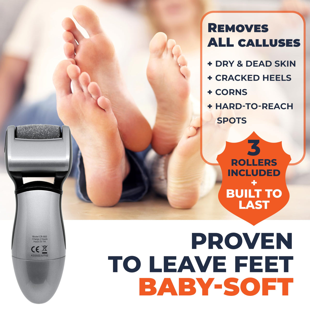 Own Harmony Electric Callus Remover, Rechargeable Foot File