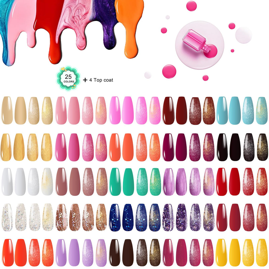 Gel Nail Polish Kit with UV/LED Lamp and Nail Drill