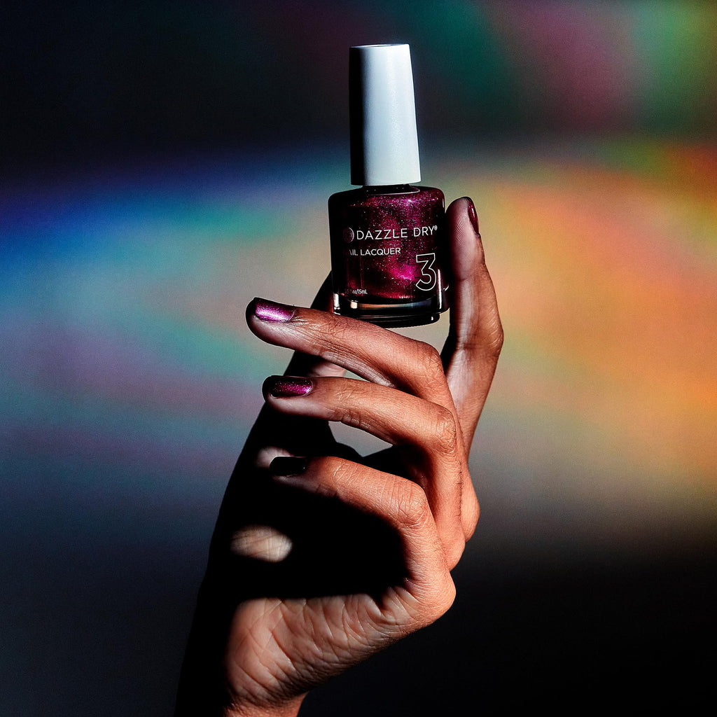 Dazzle Dry Nail Lacquer Step 3 – Kaleidoscope Metallic Fuchsia