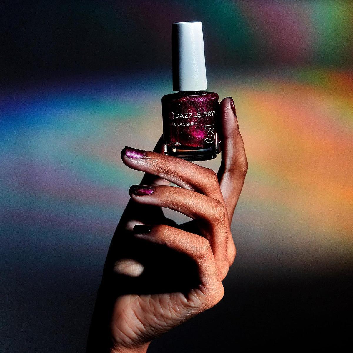 Dazzle Dry Nail Lacquer Step 3 – Kaleidoscope Metallic Fuchsia