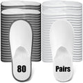 Ramede Non-Slip Disposable Fluffy Closed-Toe Slippers