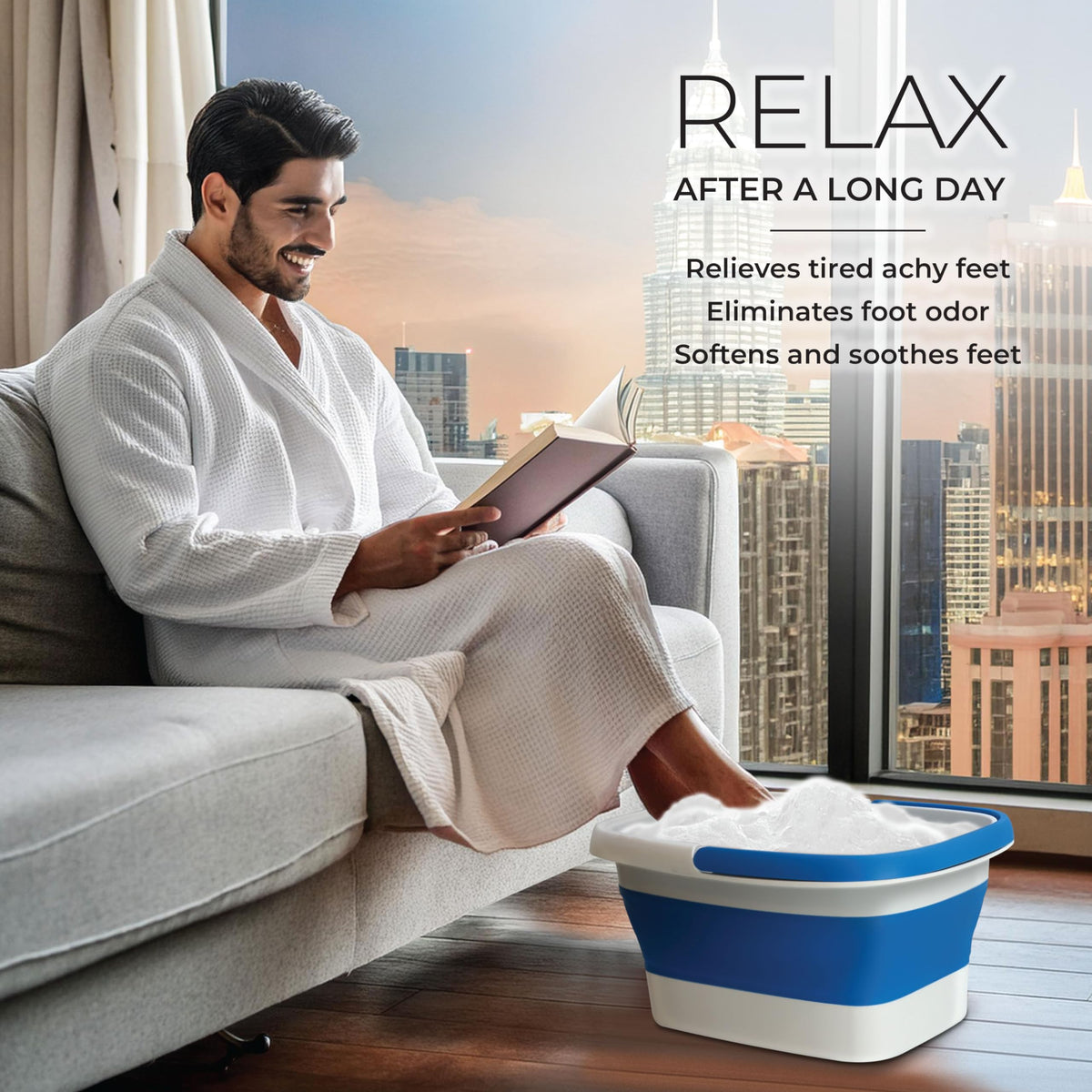Mantello Collapsible Foot Bath Soaking Tub with Handle