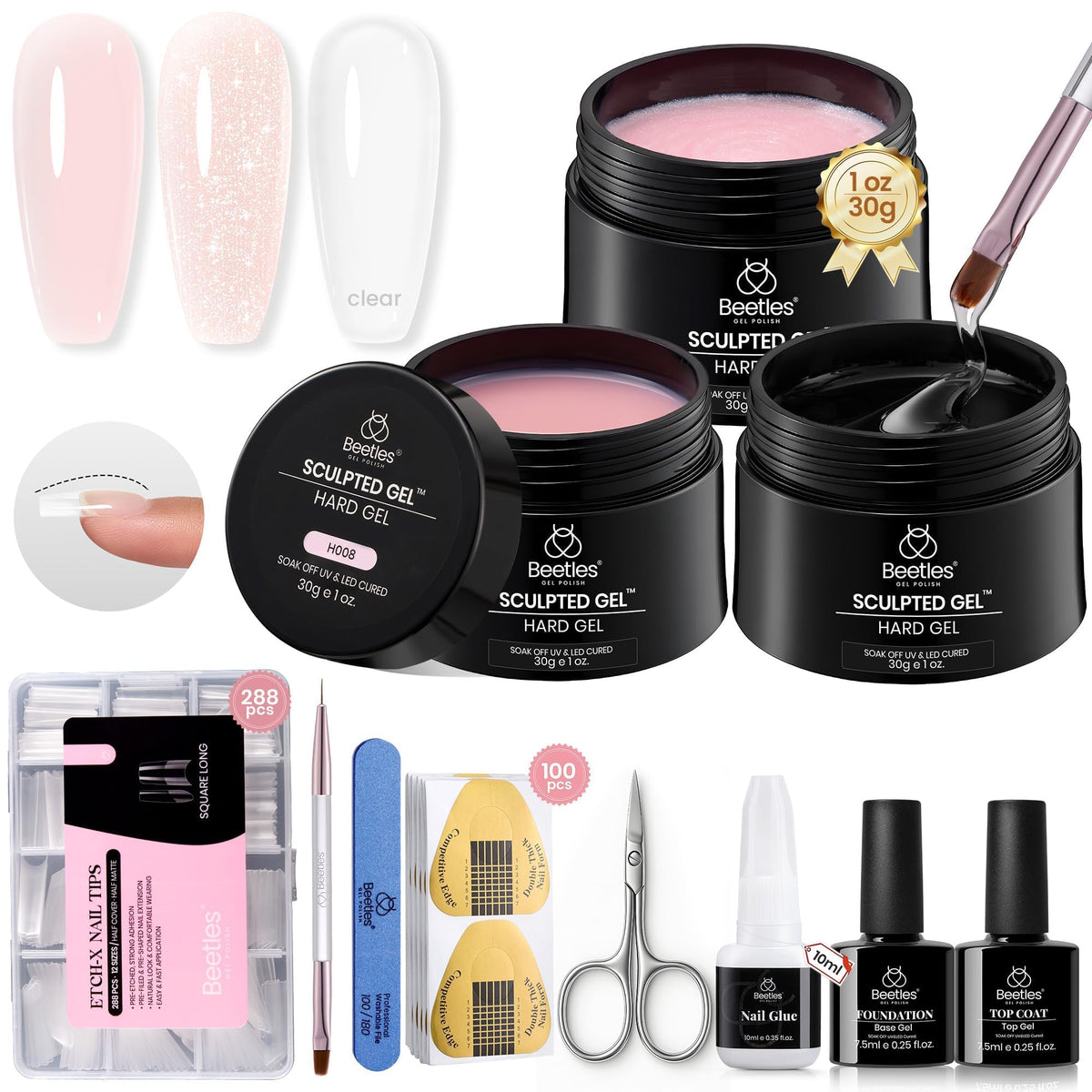 Beetles Builder Nail Gel for Nail Extensions and Strengthening