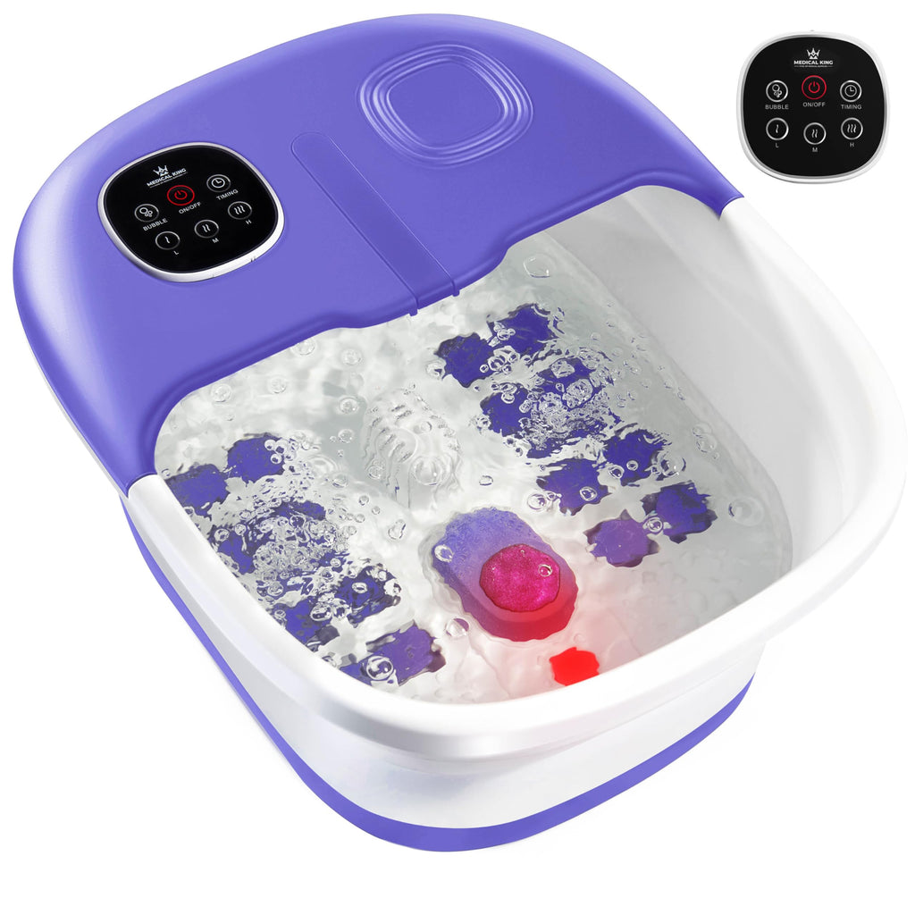 Medical King Foot Spa Massager with Heat, Bubbles and Vibration