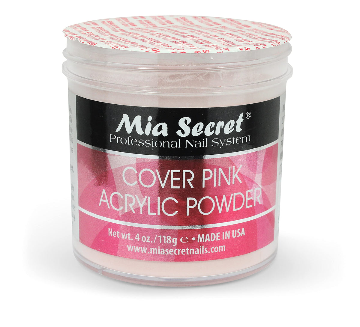 MIA SECRET Cover Pink Nail Acrylic Powder, 4 Ounce