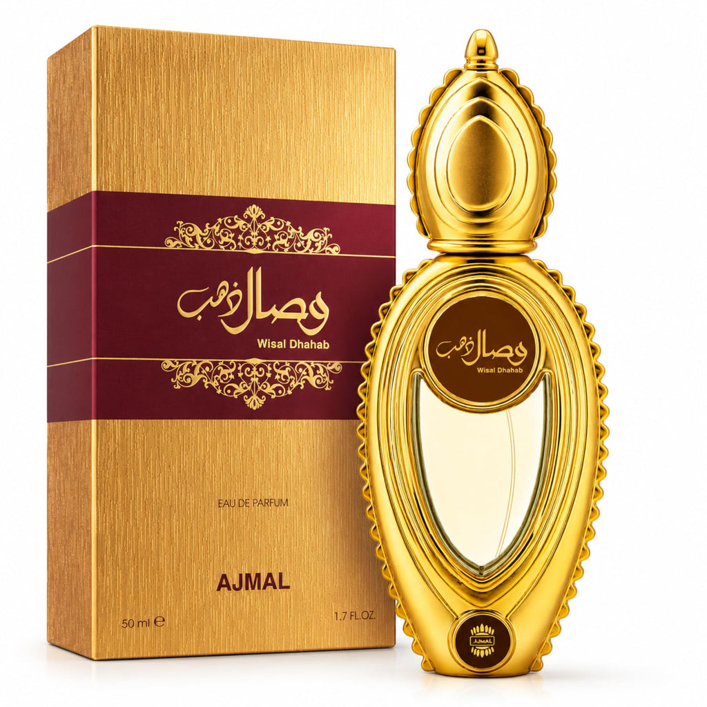 Ajmal Wisal Dhahab Eau de Parfum with Honey Oud & Musk, 1.7 fl oz