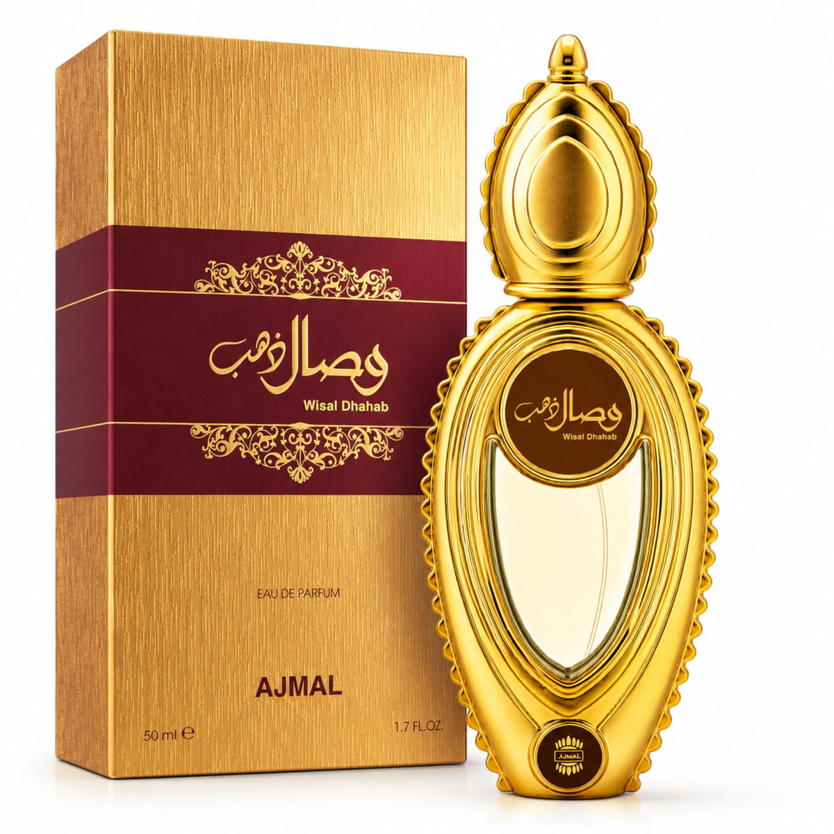 Ajmal Wisal Dhahab Eau de Parfum with Honey Oud & Musk, 1.7 fl oz