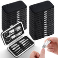 24-Set 8-in-1 Stainless Steel Manicure and Pedicure Kit with Travel Case