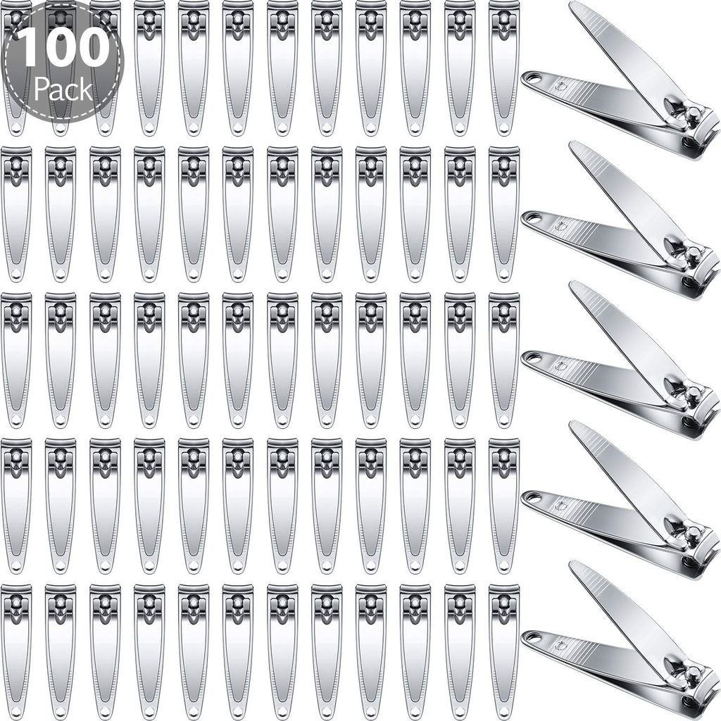Mudder Silver Stainless Steel Nail Clippers, Mini Portable Fingernail and Toenail Trimmers