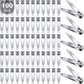 Mudder Silver Stainless Steel Nail Clippers, Mini Portable Fingernail and Toenail Trimmers