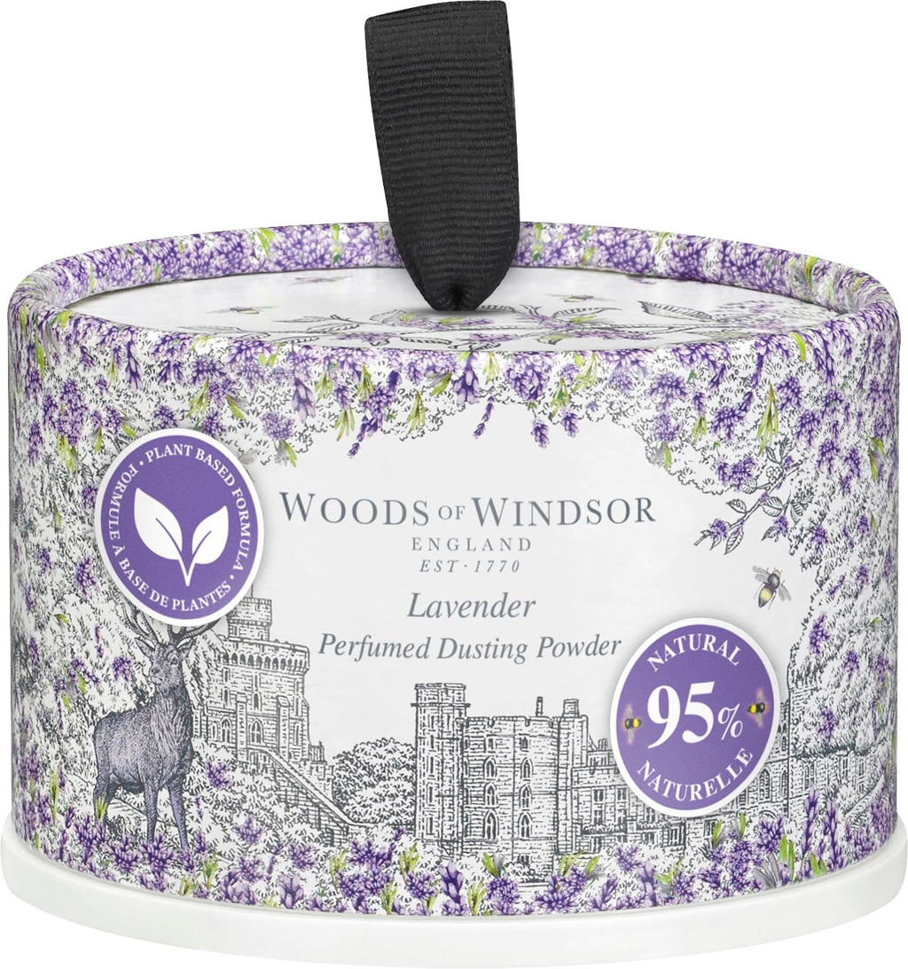 Woods of Windsor Lavender Dusting Powder with Body Puff