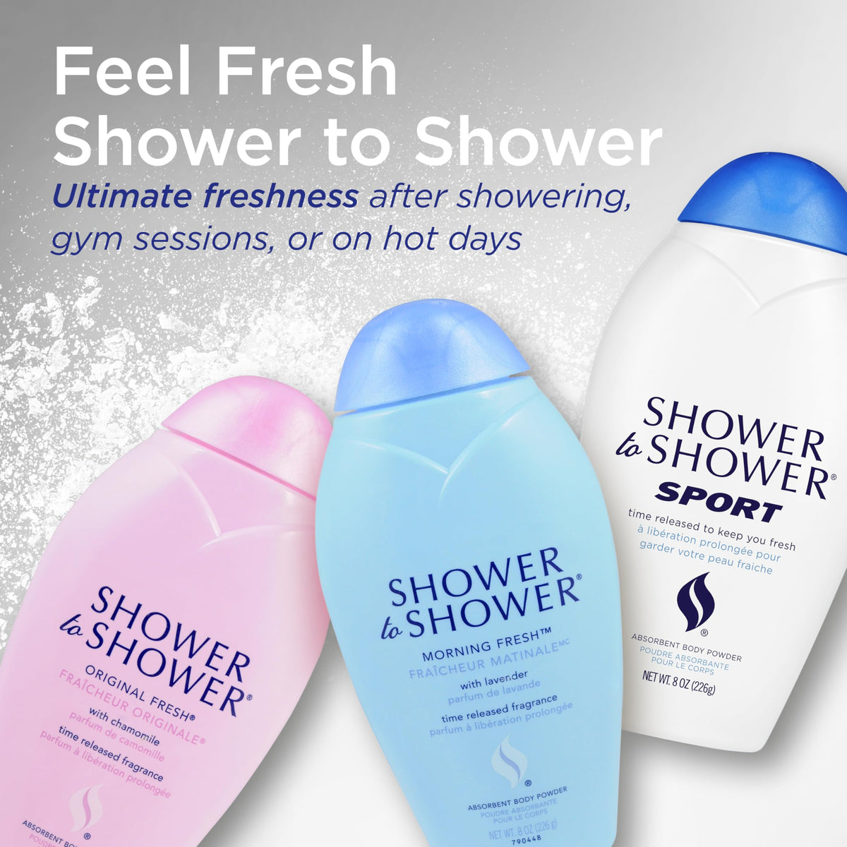 Shower to Shower Morning Fresh Lavender Body Powder, Talc-Free