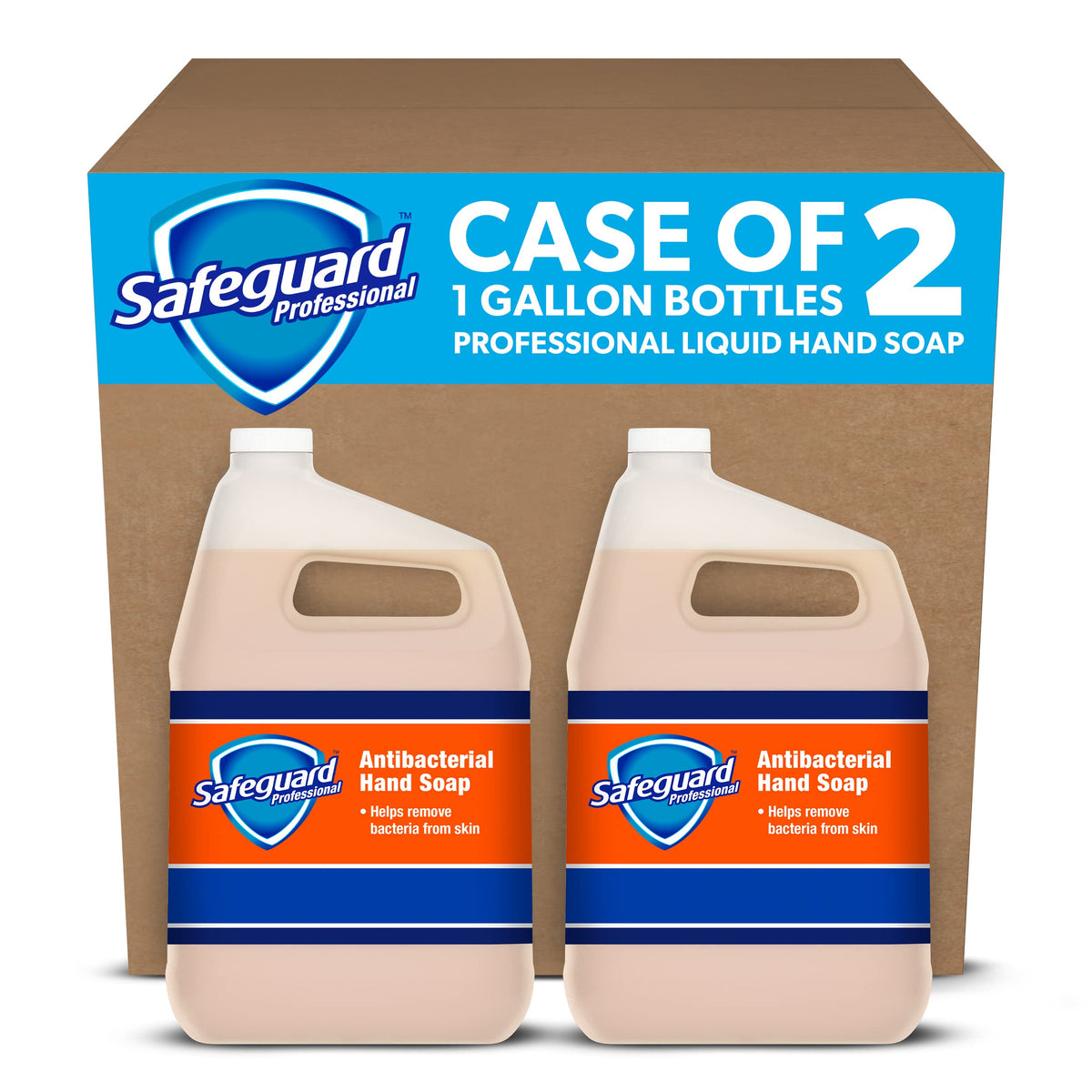 Safeguard Antibacterial Liquid Hand Soap Dispenser Refills, 1 Gallon, 2 Pack