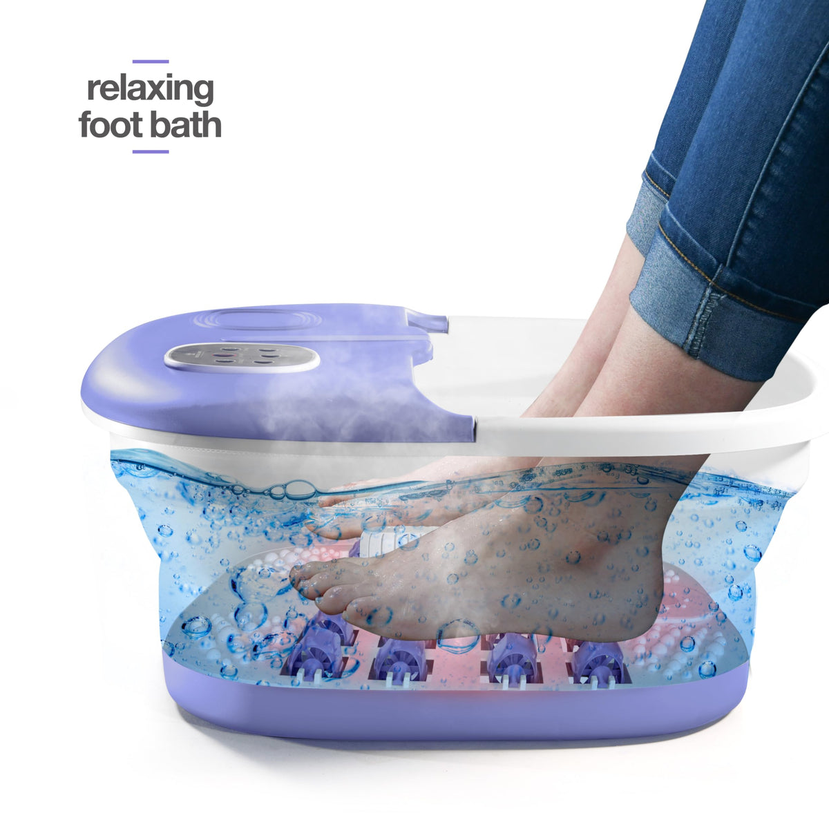 Medical King Foot Spa Massager with Heat, Bubbles and Vibration