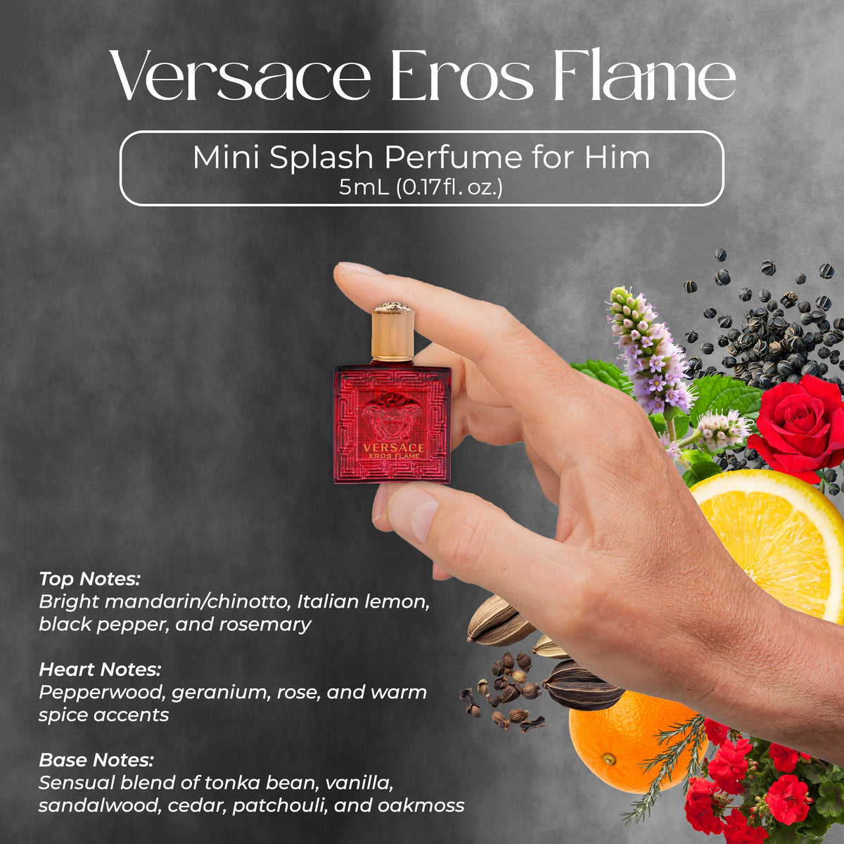 Versace Men's 4-Piece Mini Fragrance Gift Set with Travel-Size Sampler
