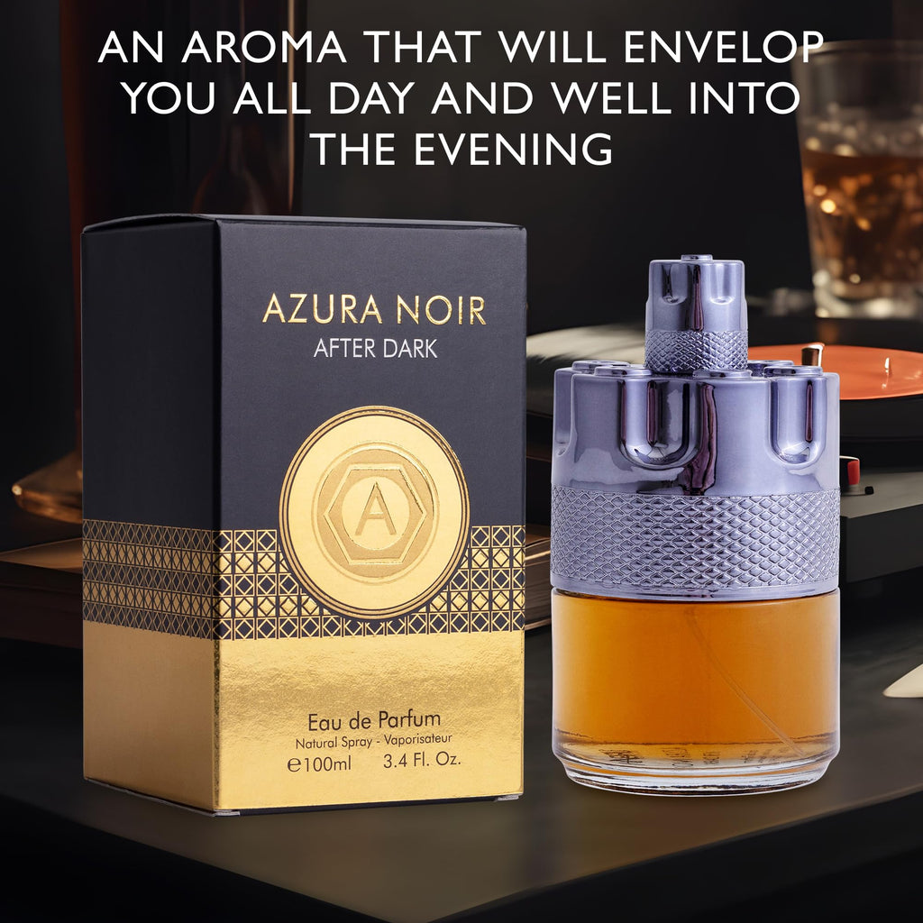 Azura Noir After Dark Eau De Parfum for Men, Woody Spicy Fragrance
