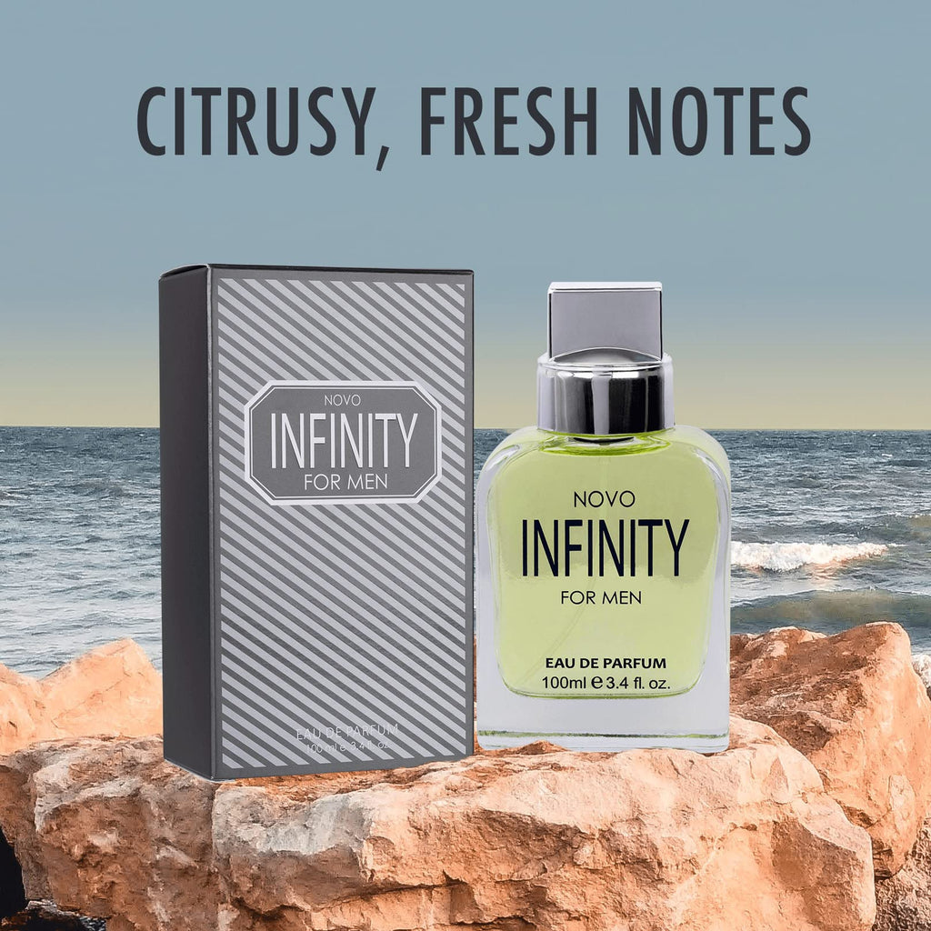 NovoGlow Infinity Eau de Parfum Spray for Men, Citrusy Floral Fragrance