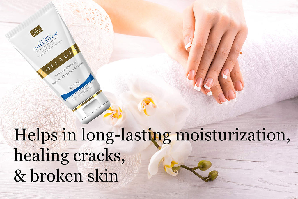 Salcoll Pure Bioactive Marine Collagen Anti-Aging Hand Cream, 150 ml