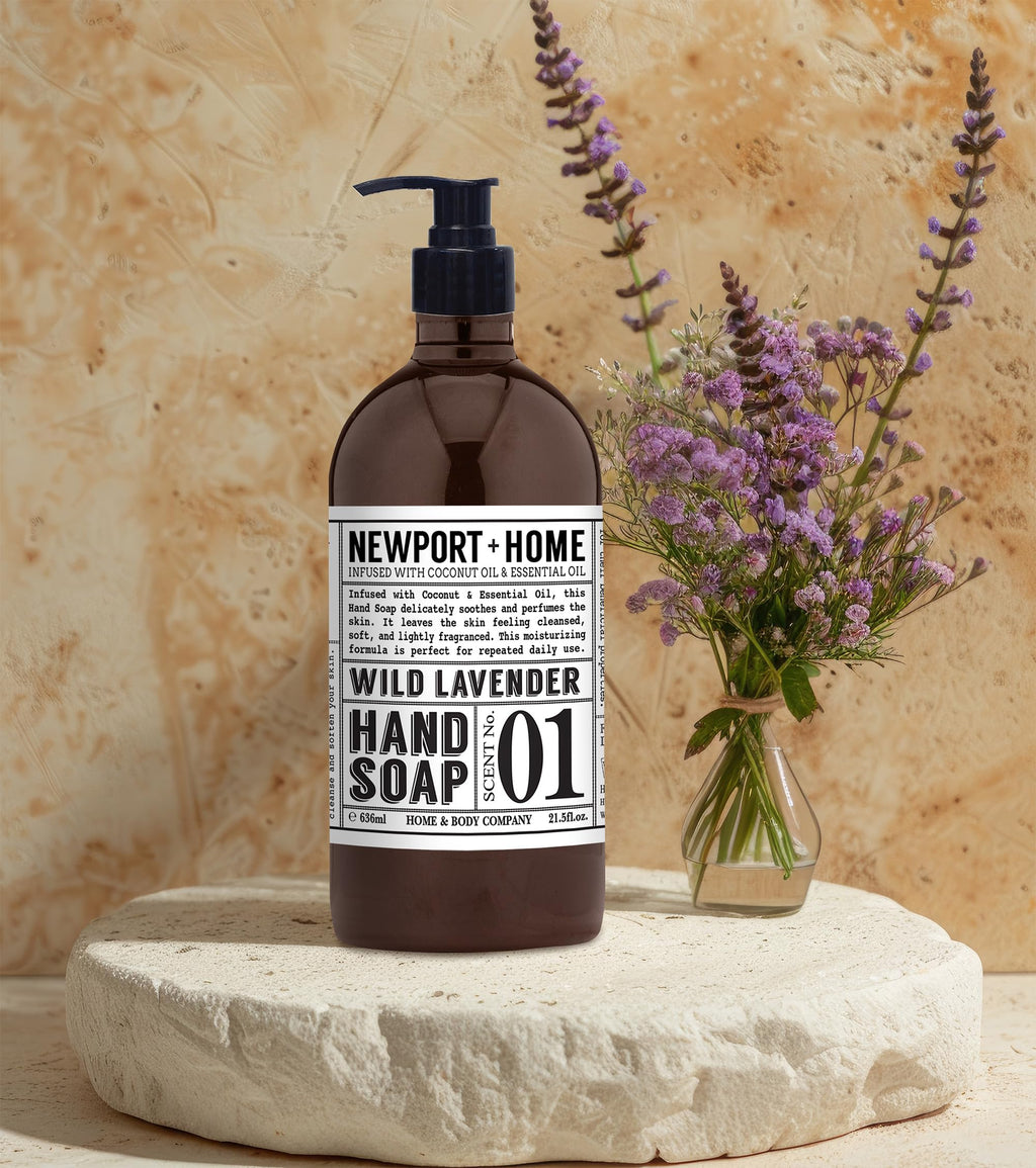 Newport Home Hand Soap with Coconut and Essential Oils, Set of 4