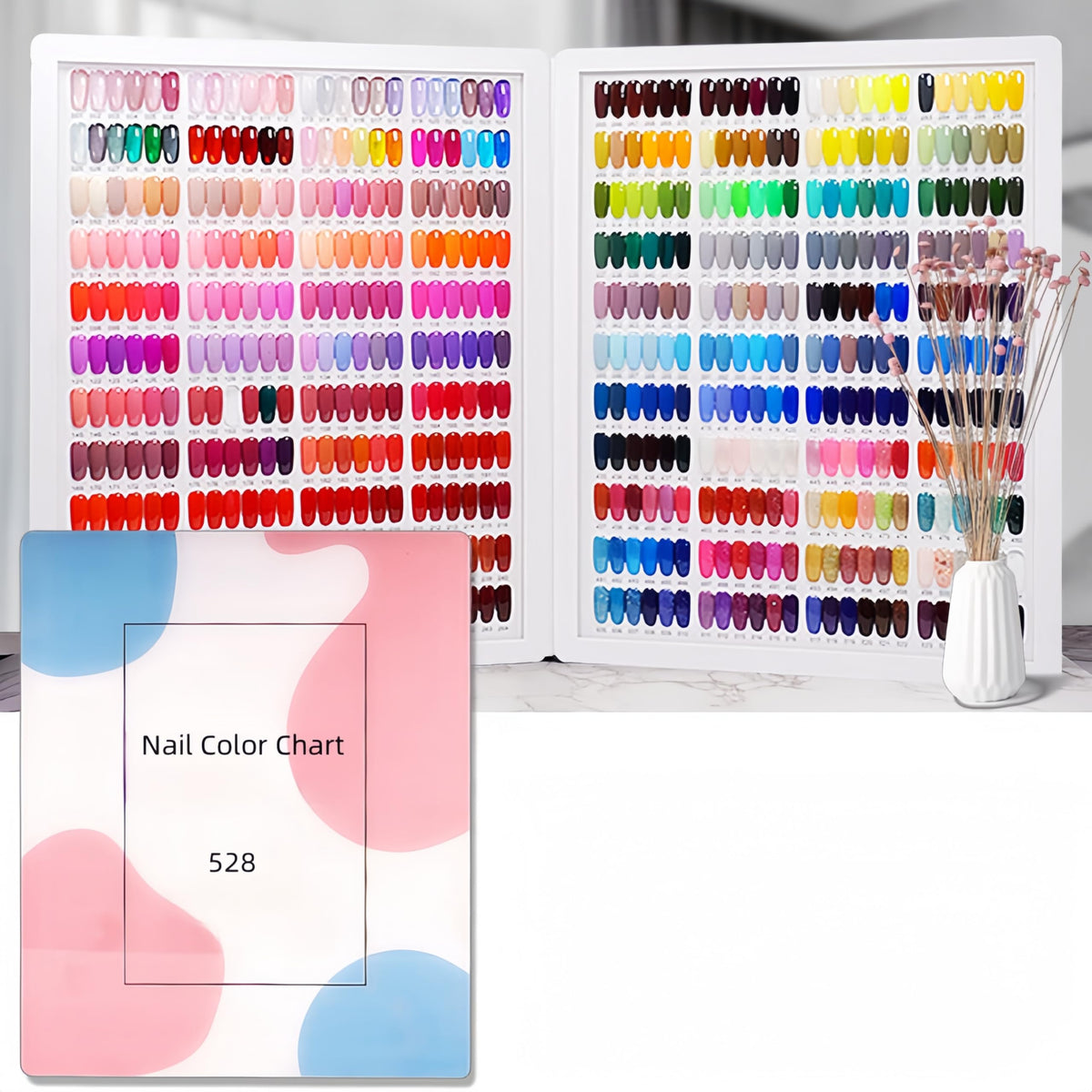 Acycoin2A Extra Large Acrylic Nail Polish Display Book with 528 Slots