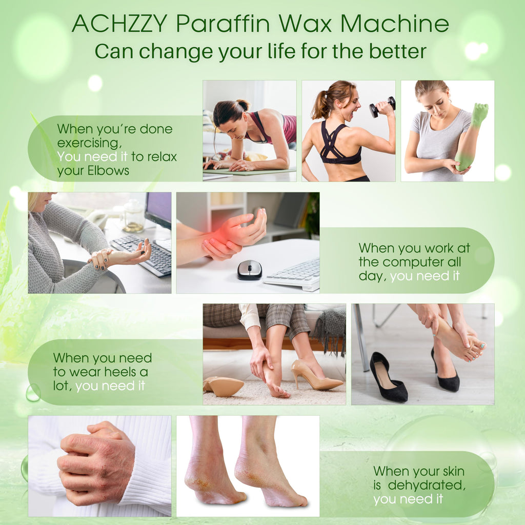 Achzzy Natural Aloe Scented Paraffin Wax Refills, 12-Pack