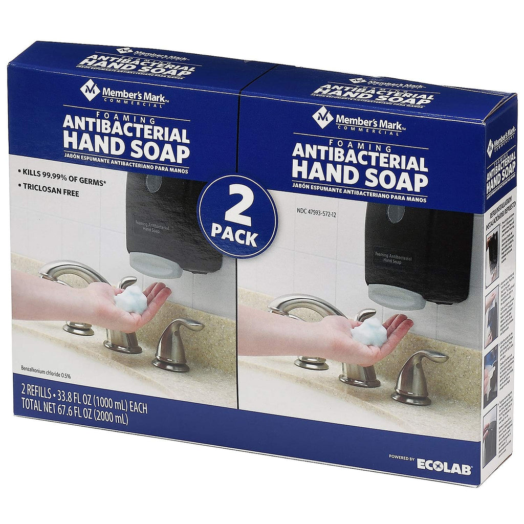 Proforce/Members Mark Commercial Foaming Antibacterial Hand Soap Refills, 2 Pack